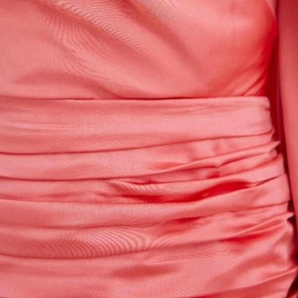 NWT C/meo Collective Contrasting LS Dress Coral - Picture 4 of 4